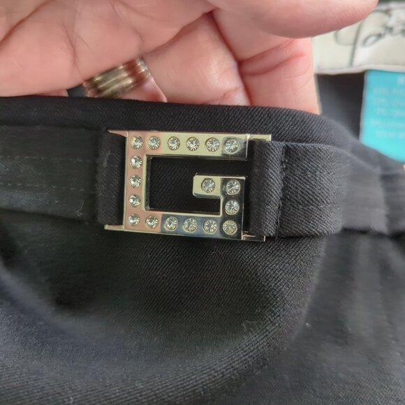 Parisline Vintage Women's Black Straight-Leg Elegant Pants With Rhinestone sz 10 - Picture 9 of 15